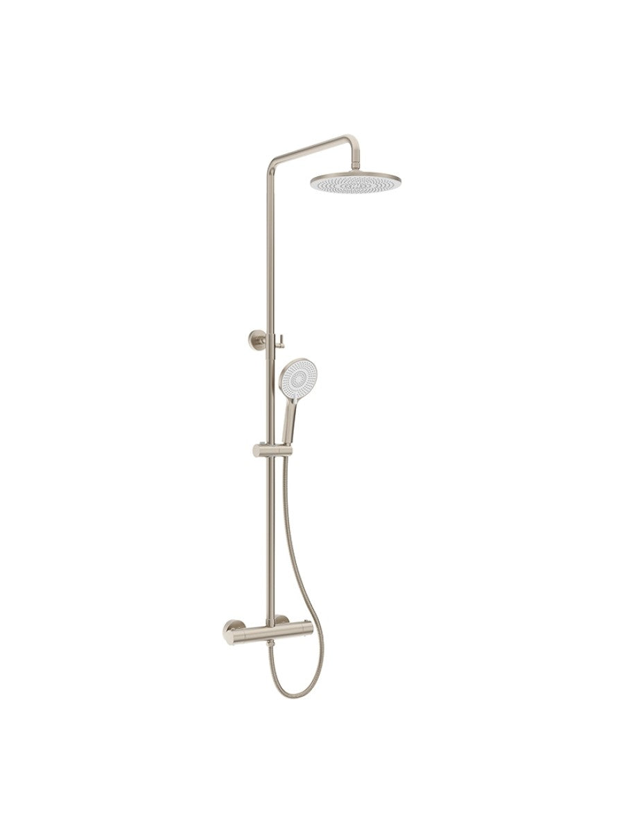 Alita Rain Thermostatic Shower Kit Brushed Nickel