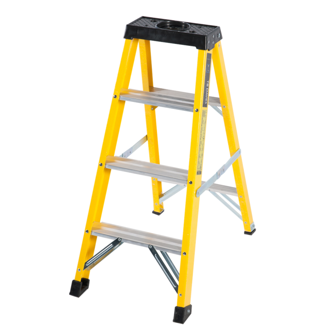 4 Step Single-Sided Fibreglass Step Ladder
