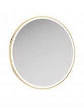 Astrid Beam Gold Illuminated Metal Frame Round