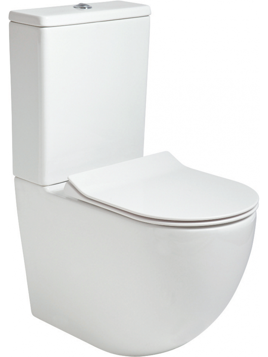 Inspire Fully Shrouded Rimless WC Pack - Slim Soft Close Seat