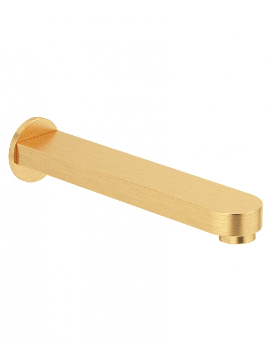 Norfolk Brass Bath Spout Round Brushed Gold