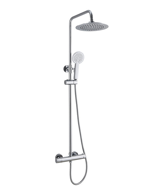 Rayne Thermostatic Shower Valve With Fixed Head & Sliding Rail Kit