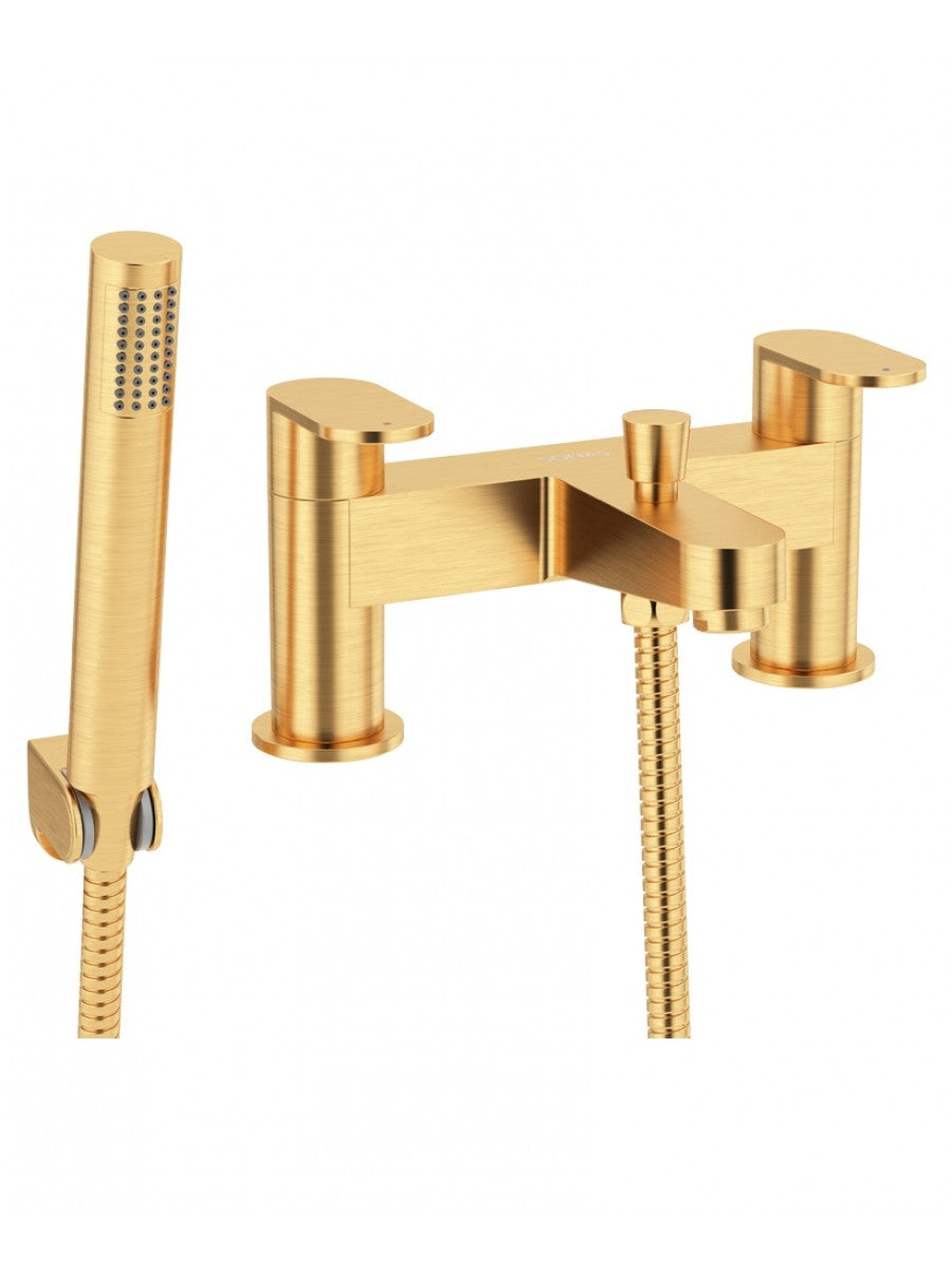 Norfolk Bath Shower Mixer Brushed Gold