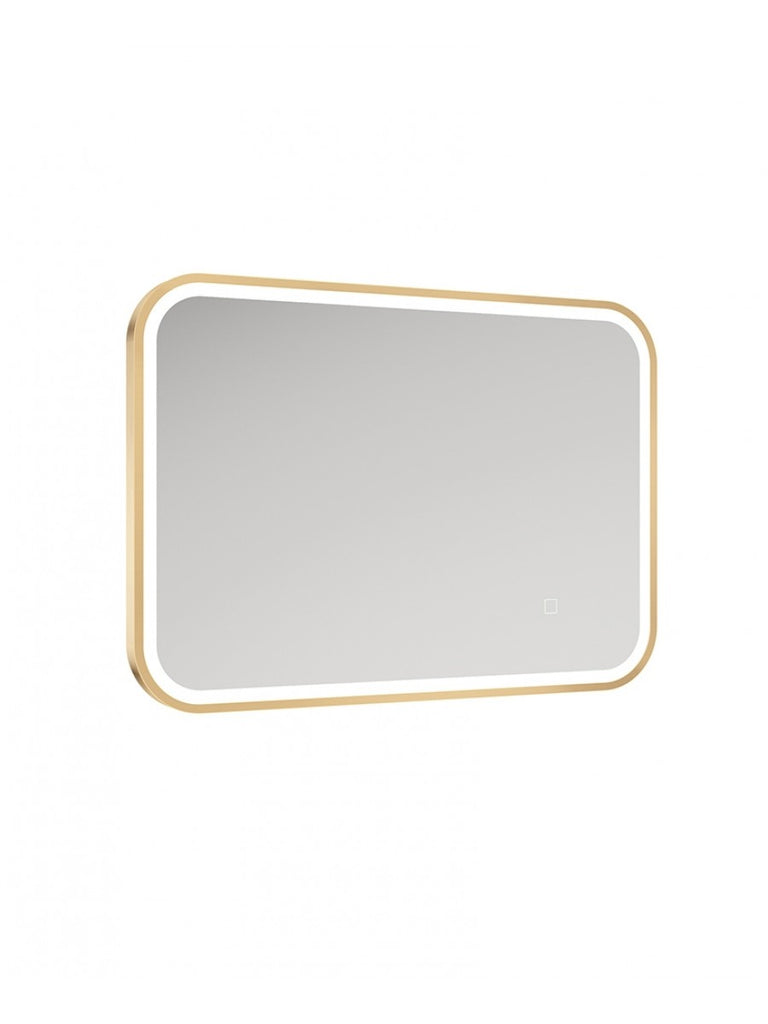 Astrid Beam Gold Illuminated Metal Frame Rectangle Mirror