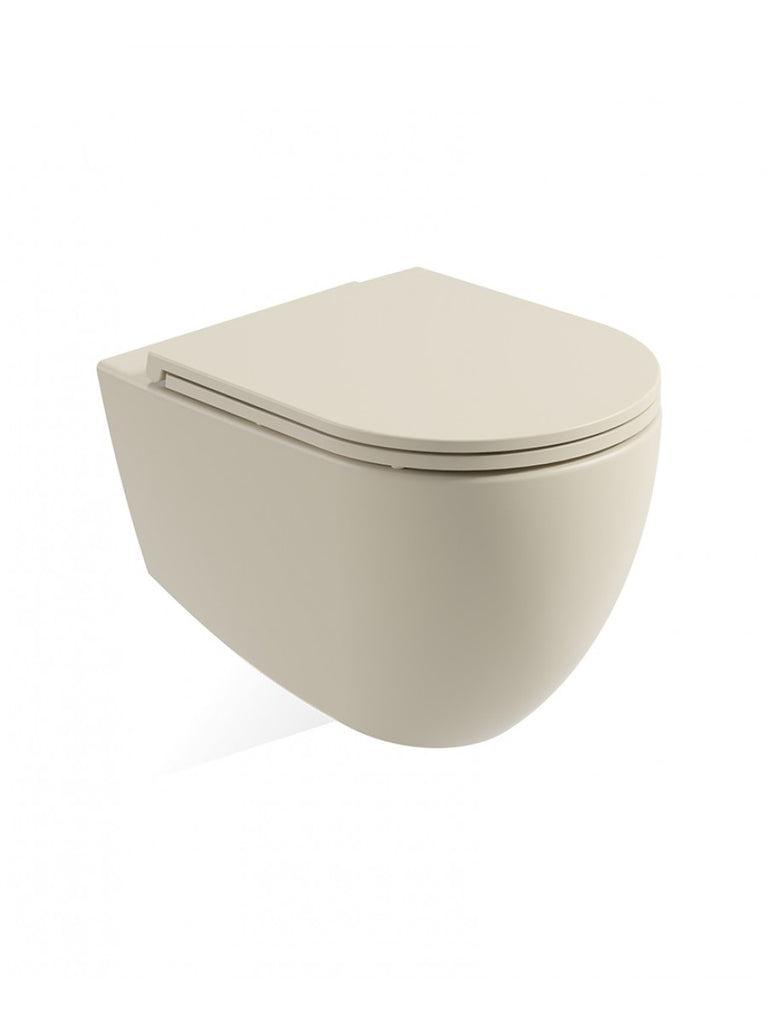 Avanti Wall Hung Rimless WC & Seat - Ivory