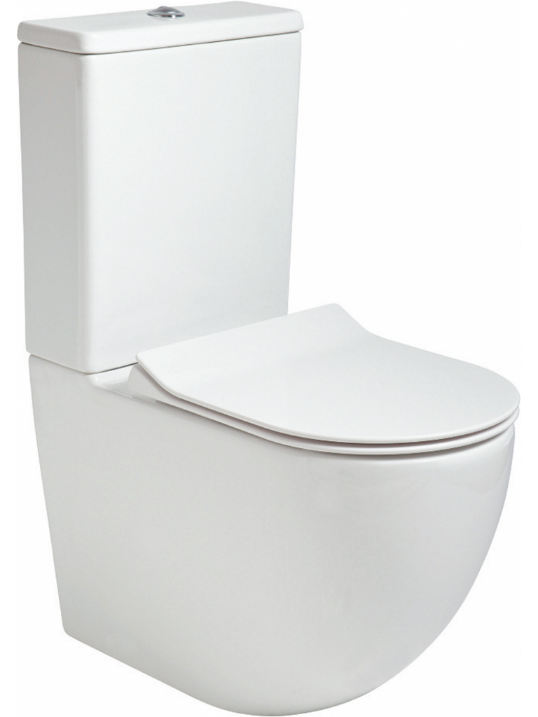 Inspire Fully Shrouded Rimless WC Pack - Slim Soft Close Seat