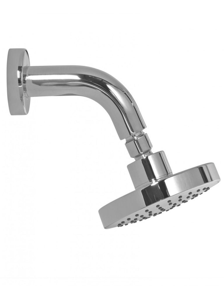 Riva Round 120mm Chrome Shower Head & 114mm Wall Shower Arm