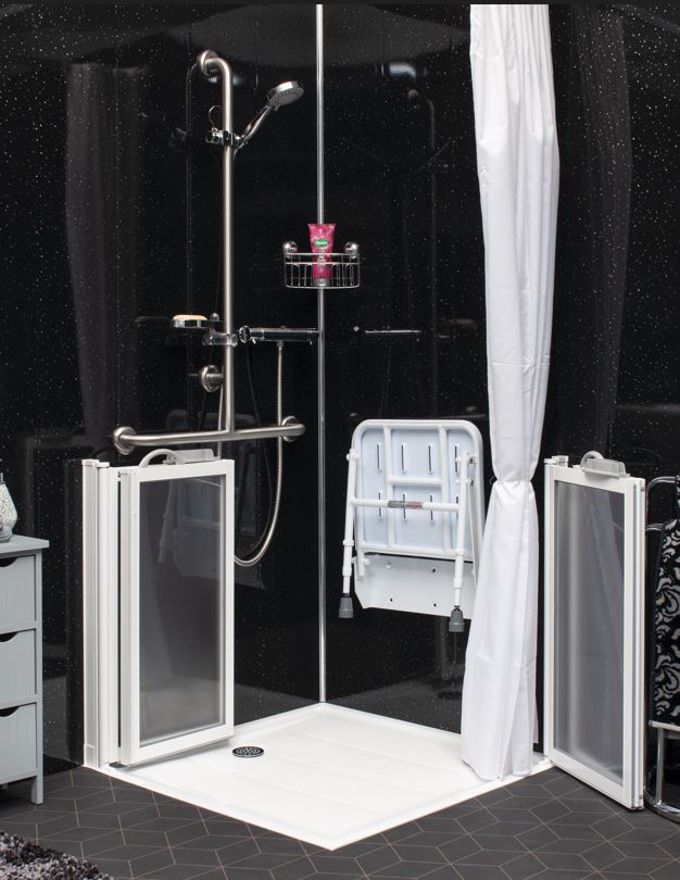 Half Height Shower Doors - Level Access Tray (Mobility Bathroom) Variety Of Sizes Available
